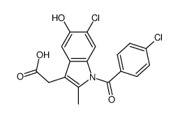 [6-chloro-1-(4-chlorobenzoyl)-5-hydroxy-2-methyl-1H-indol-3 -yl]acetic acid Structure