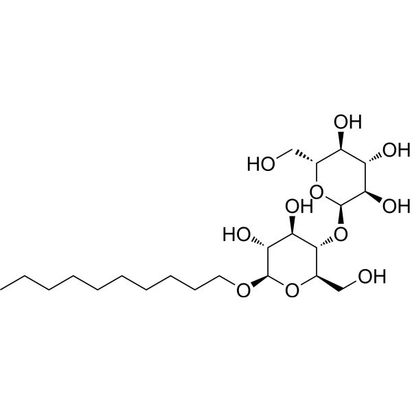 1-O-癸基-β-D-麦芽糖苷结构式