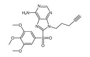 9-pent-4-ynyl-8-(3,4,5-trimethoxyphenyl)sulfonylpurin-6-amine Structure