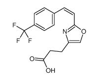 3-[2-[2-[4-(trifluoromethyl)phenyl]ethenyl]-1,3-oxazol-4-yl]propanoic acid Structure