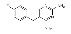 2,4-二氨基-5-(4-氟苄基)嘧啶结构式