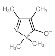 1,1,3,4-tetramethyl-2H-pyrazol-5-one结构式