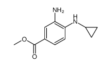3-氨基-4-(环丙基氨基)苯甲酸甲酯结构式