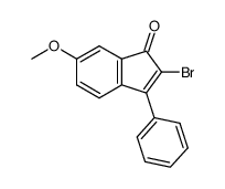 2-bromo-5-methioxy-3-phenylindene-1-one Structure