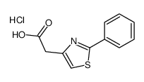 4-Thiazoleacetic acid, 2-phenyl-, hydrochloride (1:1) Structure