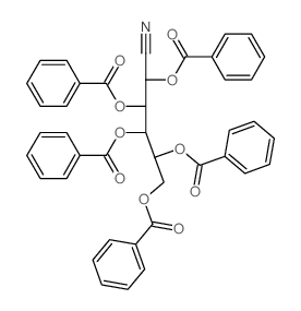 (1,2,4,5-tetrabenzoyloxy-1-cyano-pentan-3-yl) benzoate Structure