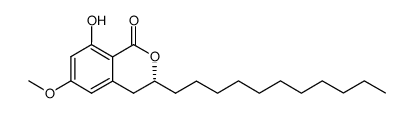 (3R)-3,4-dihydro-8-hydroxy-6-methoxy-3-undecyl-1H-[2]benzopyran-1-one结构式