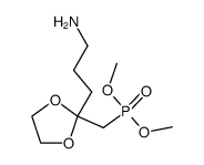 dimethyl ((2-(3-aminopropyl)-1,3-dioxolan-2-yl)methyl)phosphonate Structure