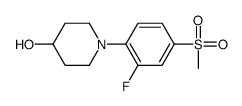 1-[2-Fluoro-4-(methylsulfonyl)phenyl]-4-piperidinol Structure