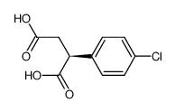 (+)-(S)-2-(4-chlorophenyl)butane-1,4-dioic acid Structure
