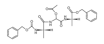 N-Carbobenzoxy-L-alanyl-D,L-acetoxyglycyl-L-alanine benzyl ester Structure