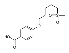 4-(5-methylsulfonylpentoxy)benzoic acid结构式