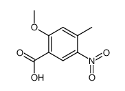 2-Methoxy-4-Methyl-5-nitro-benzoic acid结构式