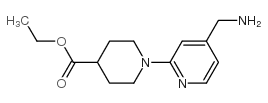 ethyl 1-[4-(aminomethyl)pyridin-2-yl]piperidine-4-carboxylate Structure