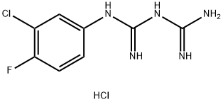 4-{[{[amino(imino)methyl]amino}(imino)methyl]amino}-2-chloro-1-fluorobenzene hydrochloride Structure