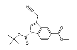 3-cyanomethyl-indole-1,5-dicarboxylic acid 1-tert-butyl ester 5-methyl ester结构式