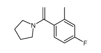 1-[1-(4-fluoro-2-methylphenyl)ethenyl]pyrrolidine Structure