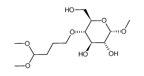 methyl 4-O-(4,4-dimethoxybutyl)-α-D-glucopyranoside Structure