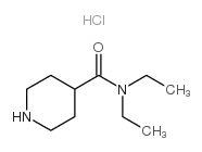 N,N-二乙基-4-哌啶羧酰胺盐酸盐结构式