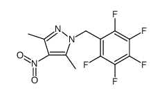 1H-Pyrazole, 3,5-dimethyl-4-nitro-1-[(2,3,4,5,6-pentafluorophenyl)methyl] Structure