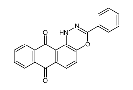 3-phenyl-1H-anthra[1,2-e][1,3,4]oxadiazine-7,12-dione结构式