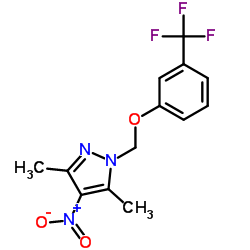 3,5-DIMETHYL-4-NITRO-1-(3-TRIFLUOROMETHYL-PHENOXYMETHYL)-1H-PYRAZOLE Structure