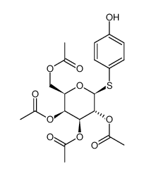 1-deoxy-1-(4-hydroxyphenylthio)-2,3,4,6-tetra-O-acetyl-β-D-galactopyranose Structure