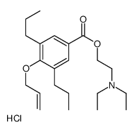 diethyl-[2-(4-prop-2-enoxy-3,5-dipropylbenzoyl)oxyethyl]azanium,chloride Structure