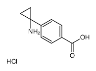 4-(1-Aminocyclopropyl)benzoic acid hydrochloride (1:1) Structure