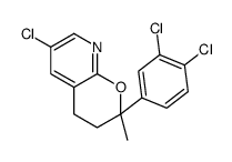 6-chloro-2-(3,4-dichlorophenyl)-2-methyl-3,4-dihydropyrano[2,3-b]pyridine结构式