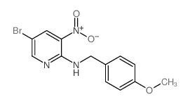 5-溴-N-(4-甲氧基苄基)-3-硝基吡啶-2-胺结构式