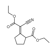 (2-ethoxycarbonyl-cyclopentylidene)-cyano-acetic acid ethyl ester Structure