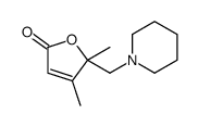 4,5-dimethyl-5-(piperidin-1-ylmethyl)furan-2-one结构式