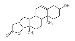 3β,17β-Dihydroxy-androst-5-en-16β-ylessigsaeure-lacton Structure
