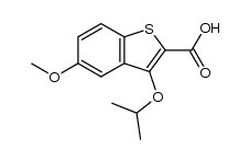 5-methoxy-3-(1-methylethoxy)benzo[b]-thiophene-2-carboxylic acid结构式