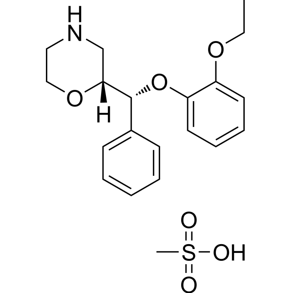 (R,R)-Reboxetine mesylate Structure