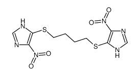 5-nitro-4-[4-[(5-nitro-1H-imidazol-4-yl)sulfanyl]butylsulfanyl]-1H-imidazole结构式