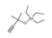(1,1-dimethyl-prop-2-ynyloxy)-triethyl-stannane结构式