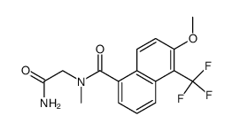 N-[[6-Methoxy-5-(trifluoromethyl)-1-naphthalenyl]carbonyl]-N-methylglycinamide Structure