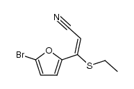 (E)-β-(5-Brom-fur-2-yl)-β-ethylthioacrylonitril结构式
