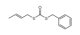 (E)-S-benzyl S-but-2-en-1-yl carbonodithioate结构式