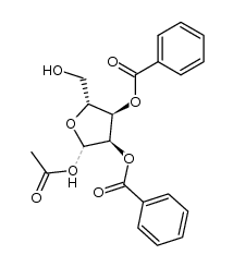 1-O-acetyl-2,3-di-O-benzoyl-D-ribofuranose结构式