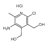 6-chloro-4,5-bis-hydroxymethyl-2-methyl-[3]pyridylamine, hydrochloride结构式