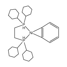 Ni(η(2)-C6H4)(1,2-bis(dicyclohexylphoshino)ethane)结构式