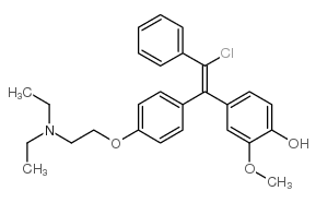 4-[(Z)-2-chloro-1-[4-(2-diethylaminoethoxy)phenyl]-2-phenyl-ethenyl]-2-methoxy-phenol结构式