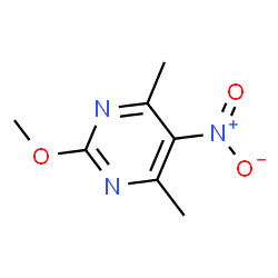 2-甲氧基-4,6-二甲基-5-硝基嘧啶结构式