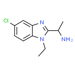 1-(5-Chloro-1-ethyl-1H-benzimidazol-2-yl)ethanamine Structure