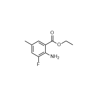 2-氨基-3-氟-5-甲基苯甲酸乙酯结构式