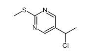 Pyrimidine, 5-(1-chloroethyl)-2-(methylthio)- (9CI)结构式