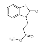 Methyl 3-(2-oxo-1,3-benzothiazol-3(2H)-yl)propanoate结构式